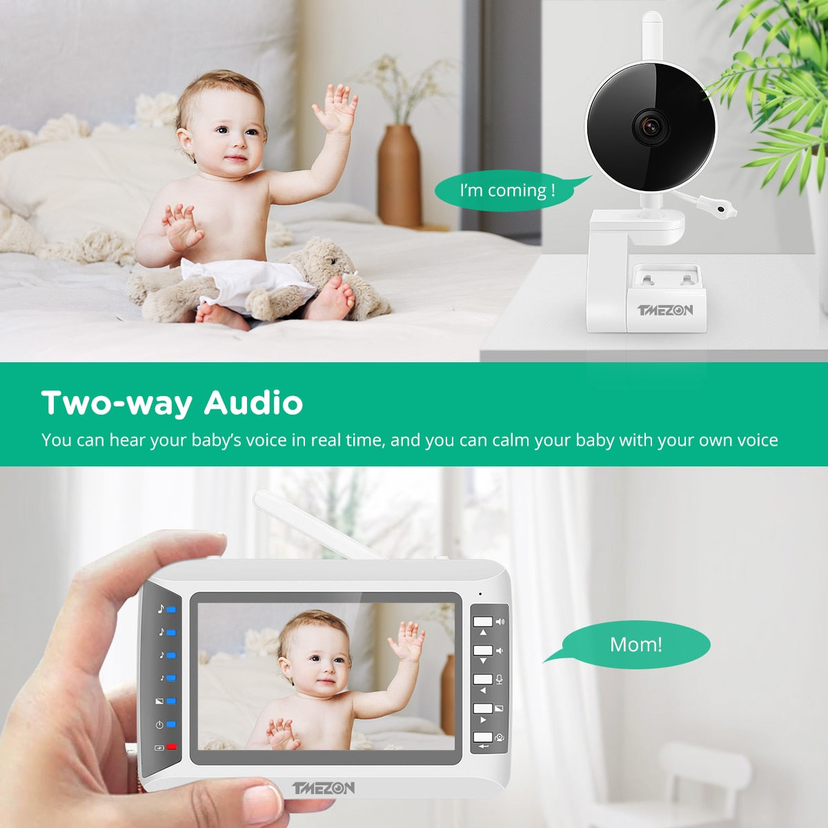 Load image into Gallery viewer, TMEZON 720P Baby Monitor HD
